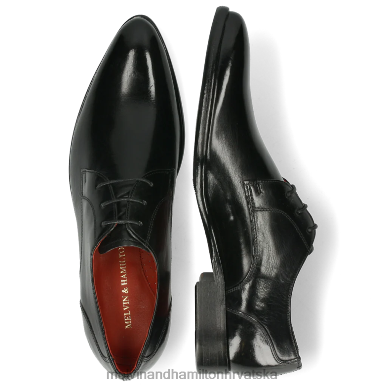 toni 1 muškarci Melvin & Hamilton crno 22DJH491 cipele za derbi
