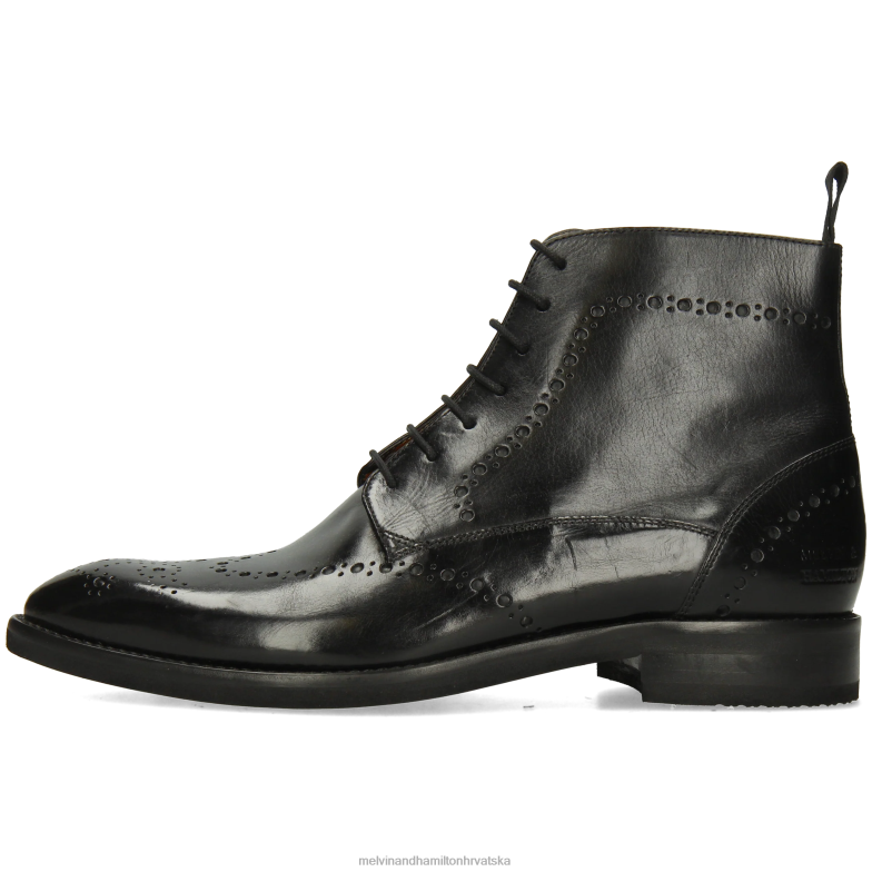 Bobby 9 muškarci Melvin & Hamilton crno 22DJH26 gležnjače