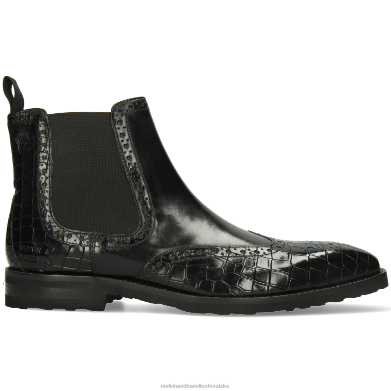 flynn 2 muškarci Melvin & Hamilton crno 22DJH24 gležnjače