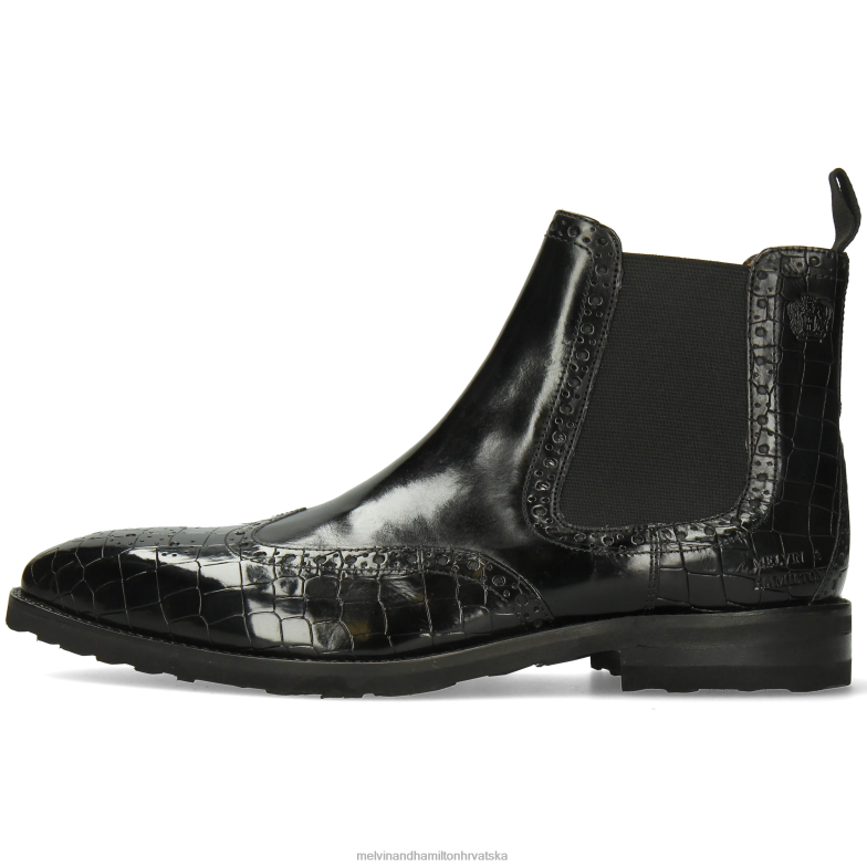 flynn 2 muškarci Melvin & Hamilton crno 22DJH24 gležnjače