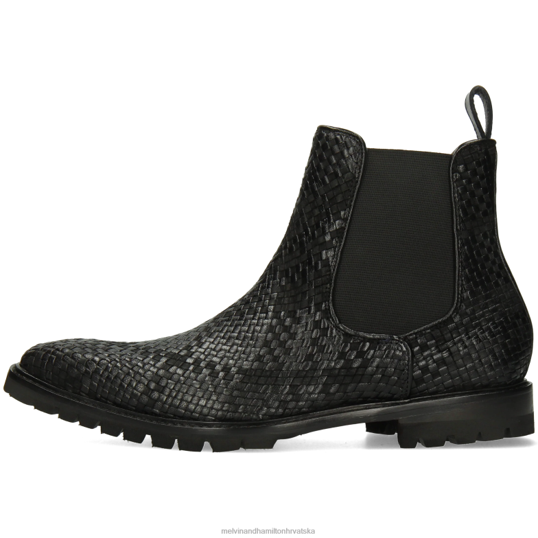 karlo 5 muškarci Melvin & Hamilton crno 22DJH122 gležnjače