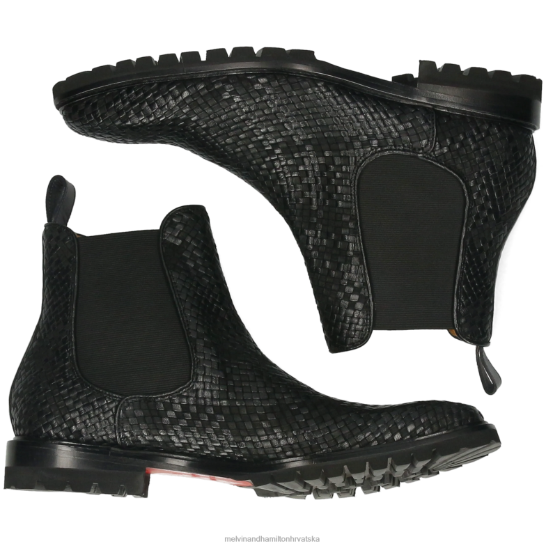 karlo 5 muškarci Melvin & Hamilton crno 22DJH122 gležnjače