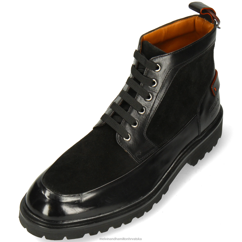 probušiti 23 muškarci Melvin & Hamilton crno 22DJH41 gležnjače