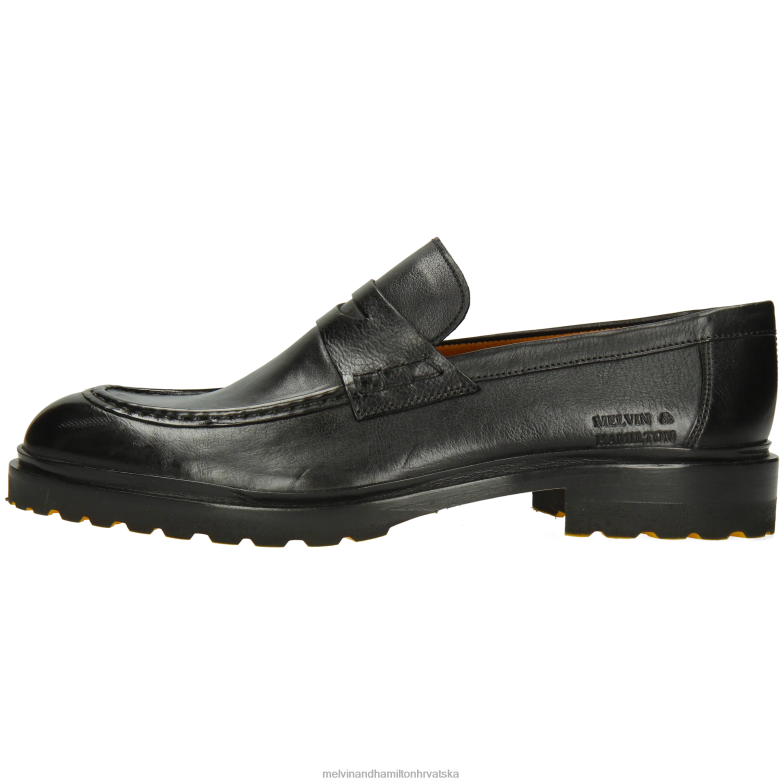 George 5 muškarci Melvin & Hamilton crno 22DJH242 mokasinke