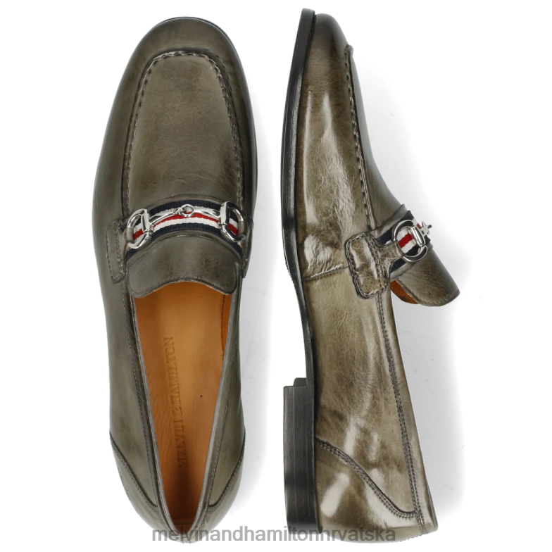 clive 16 muškarci Melvin & Hamilton siva 22DJH288 mokasinke