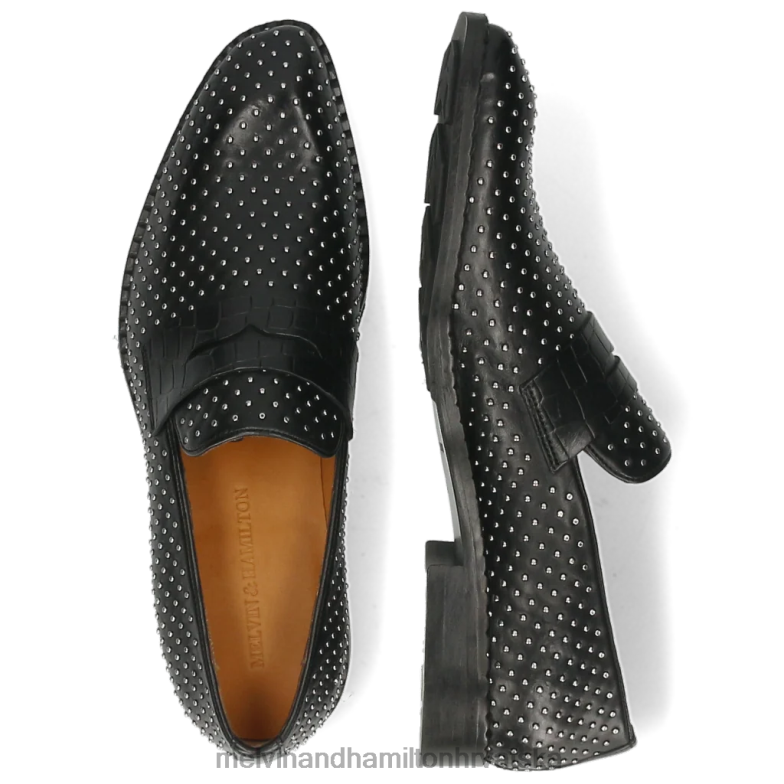 gaston 5 muškarci Melvin & Hamilton crno 22DJH302 mokasinke
