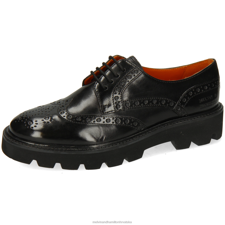 Jenny 6 žene Melvin & Hamilton crno 22DJH1500 cipele za derbi