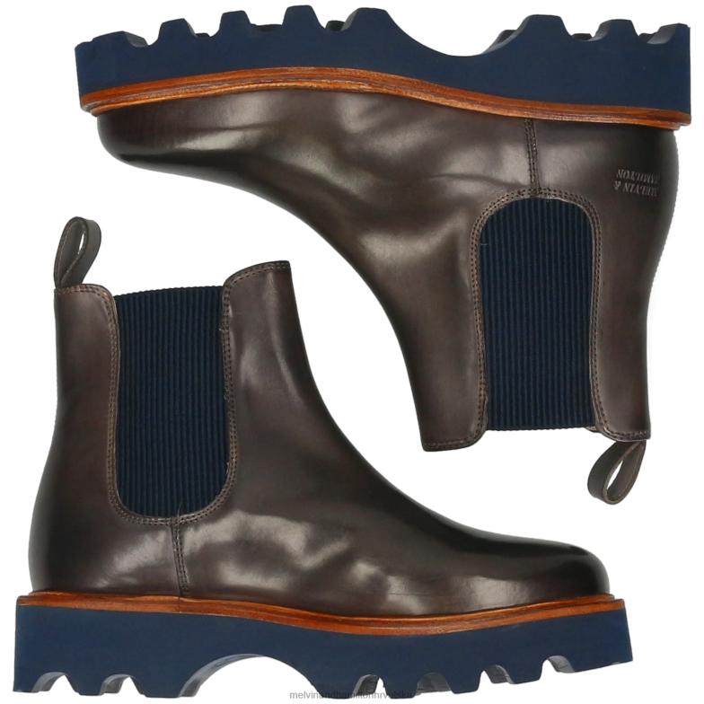 megan 3 žene Melvin & Hamilton siva 22DJH877 gležnjače