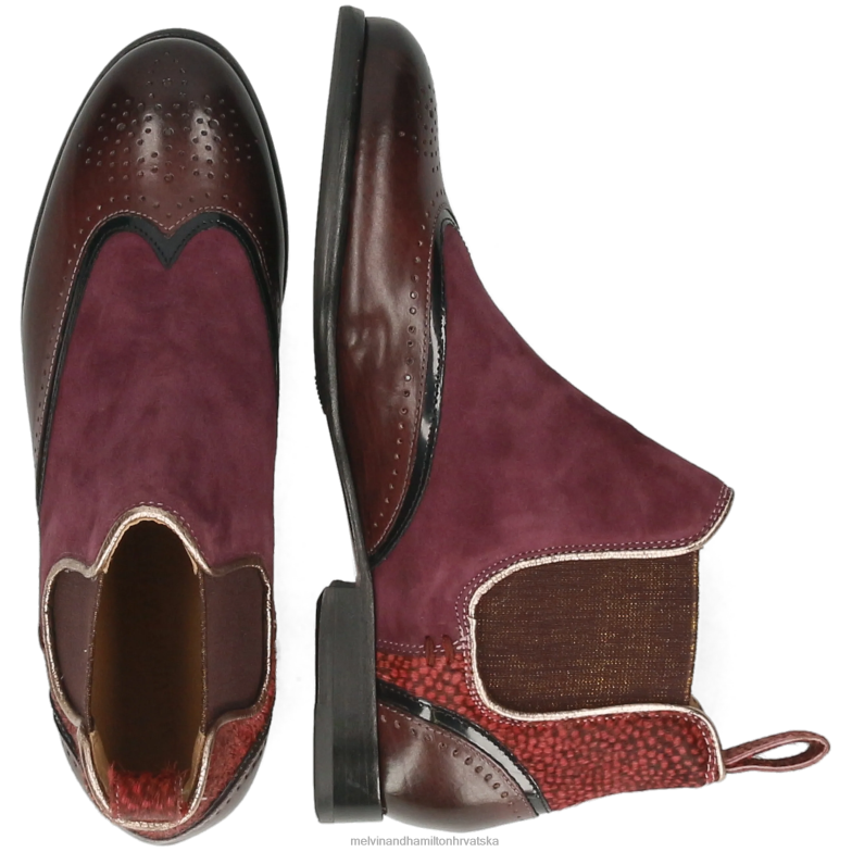 sali 19 žene Melvin & Hamilton ljubičasta 22DJH1087 gležnjače