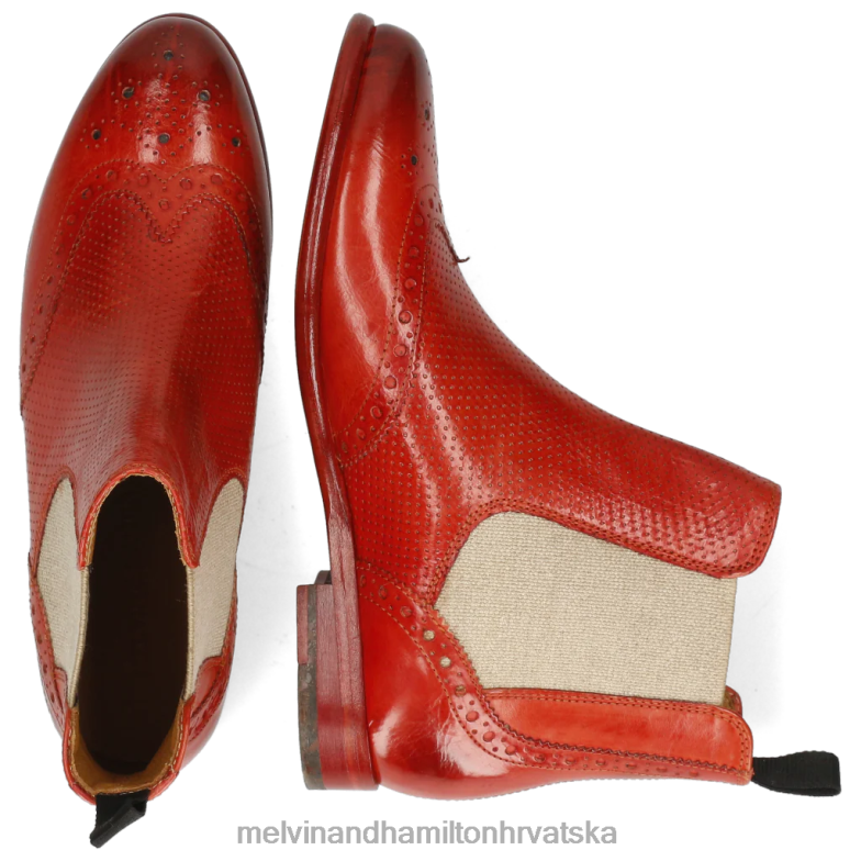 selina 6 žene Melvin & Hamilton Crvena 22DJH1072 gležnjače