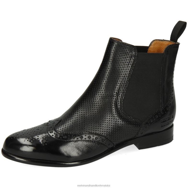 selina 6 žene Melvin & Hamilton crno 22DJH1139 gležnjače